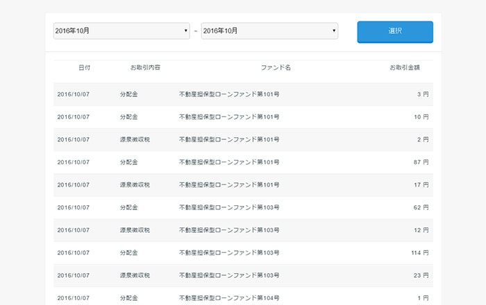 現在はマイページの「明細・履歴」に表示されるのみです。